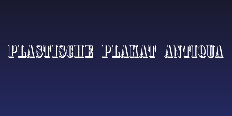 Plastische Plakat-Antiqua Social Header