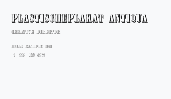 PlastischePlakat-Antiqua Business Card
