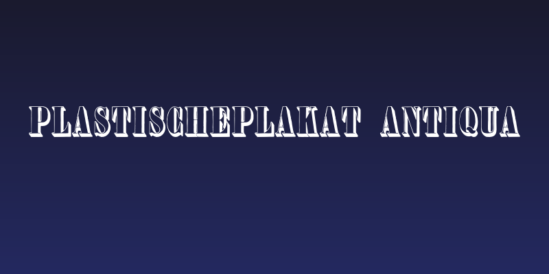 PlastischePlakat-Antiqua Social Header