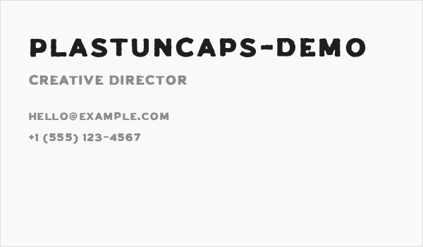 PlastunCaps-Demo Business Card