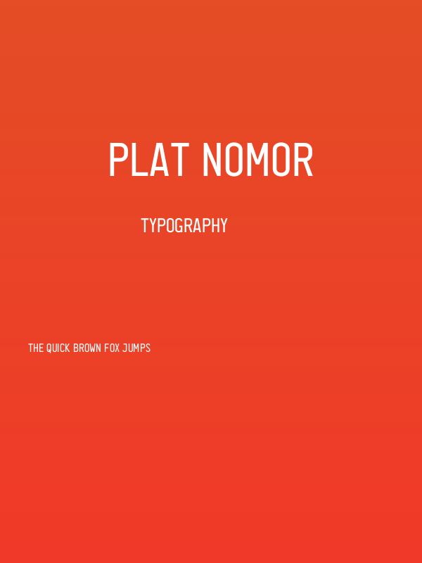 Plat Nomor Poster