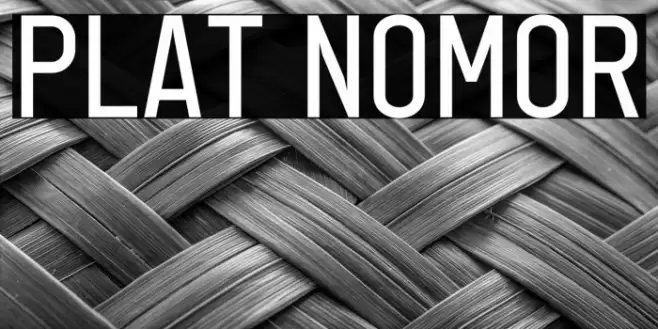 Plat Nomor Font examples