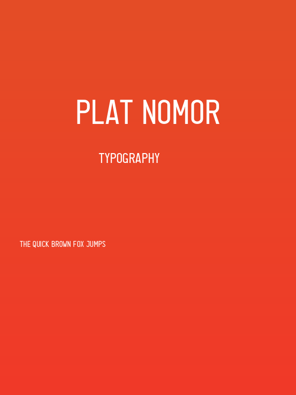 Plat Nomor Poster