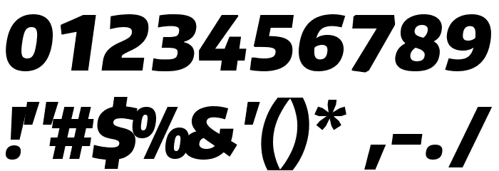 Plata Sans Black Italic Font OTHER CHARS