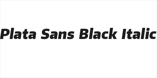 Plata Sans Black Italic Logo