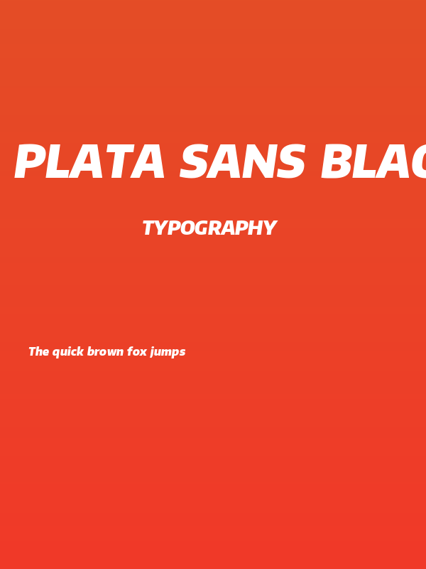 Plata Sans Black Italic Poster