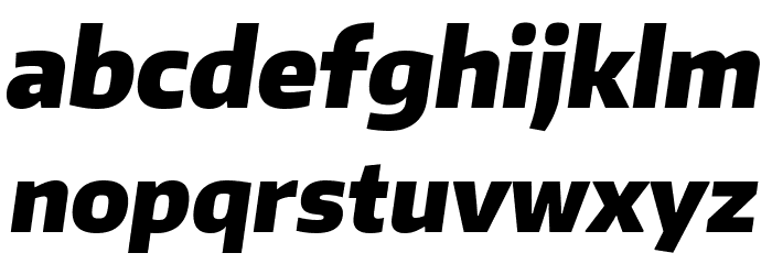 Plata Sans Black Italic Font LOWERCASE