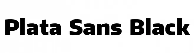 Plata Sans Black  Frei Schriftart Herunterladen