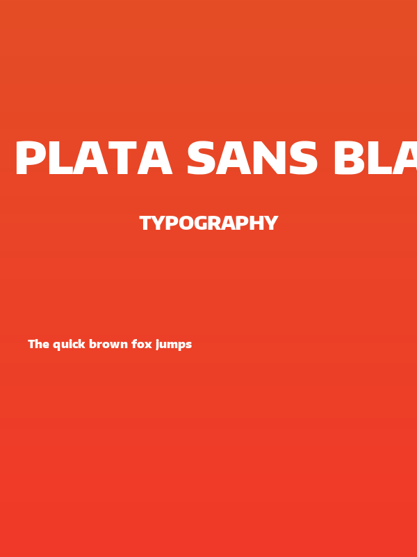 Plata Sans Black Poster