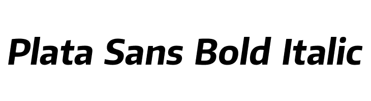 Plata Sans Bold Italic  Free Fonts Download