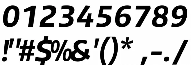 Plata Sans Bold Italic Font OTHER CHARS