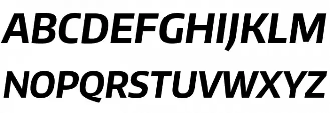 Plata Sans Bold Italic Schriftart Groß