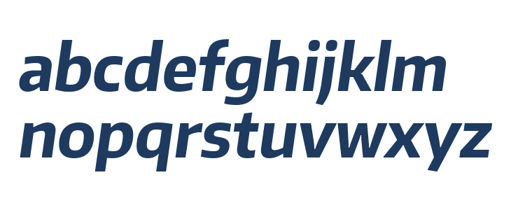 Plata Sans Bold Italic Lowercase