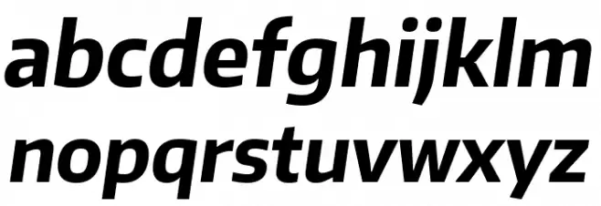 Plata Sans Bold Italic Caratteri MINUSCOLO