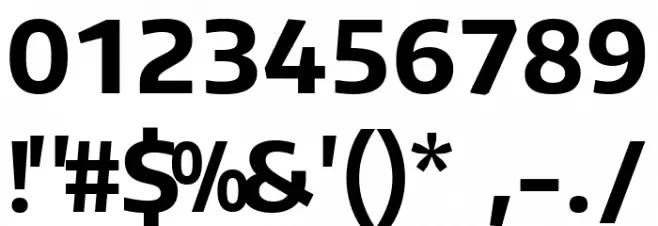 Plata Sans Bold Font OTHER CHARS