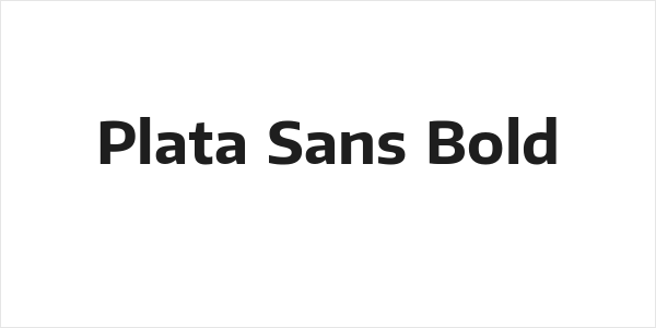 Plata Sans Bold Logo