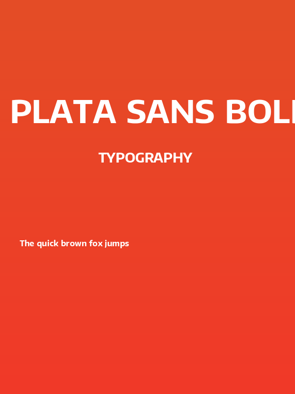 Plata Sans Bold Poster