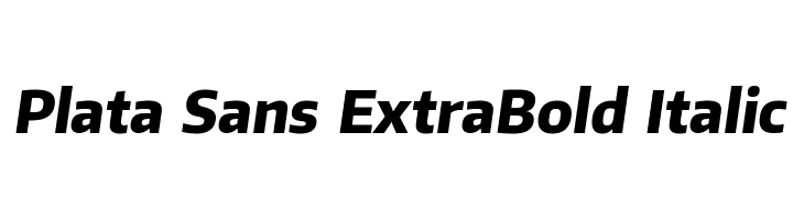 Plata Sans ExtraBold Italic  नि: शुल्क फ़ॉन्ट्स डाउनलोड