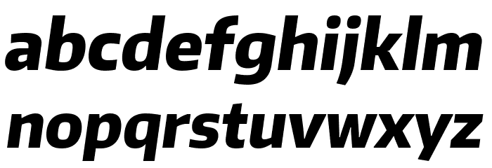 Plata Sans ExtraBold Italic Font LOWERCASE