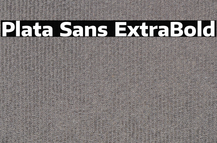 Plata Sans ExtraBold Example 1