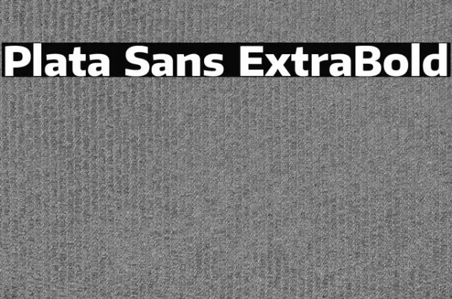 Plata Sans ExtraBold Font examples