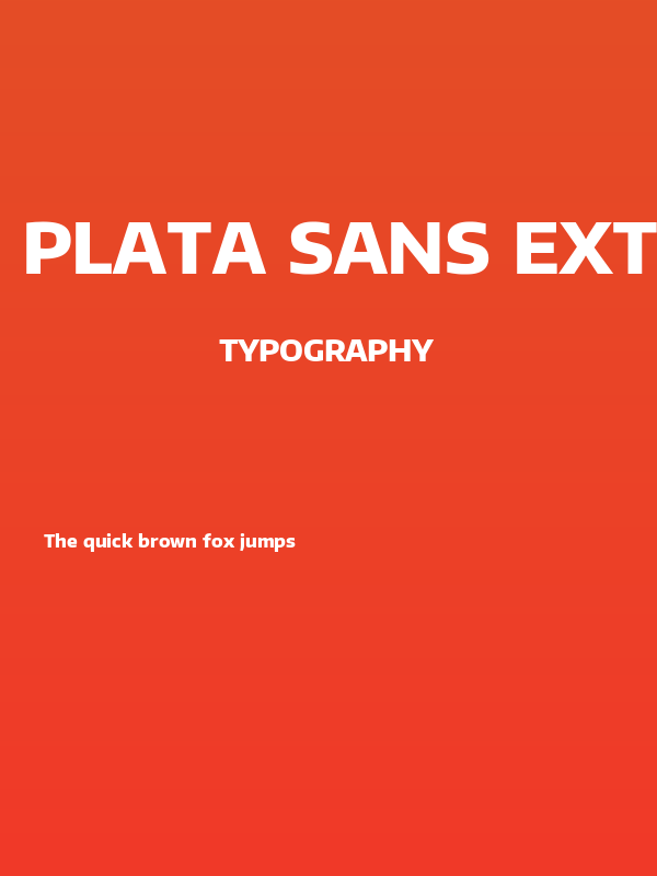 Plata Sans ExtraBold Poster