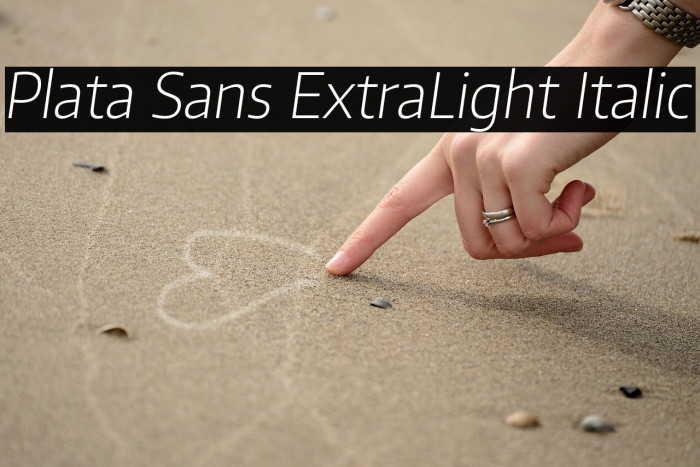 Plata Sans ExtraLight Italic Example 1