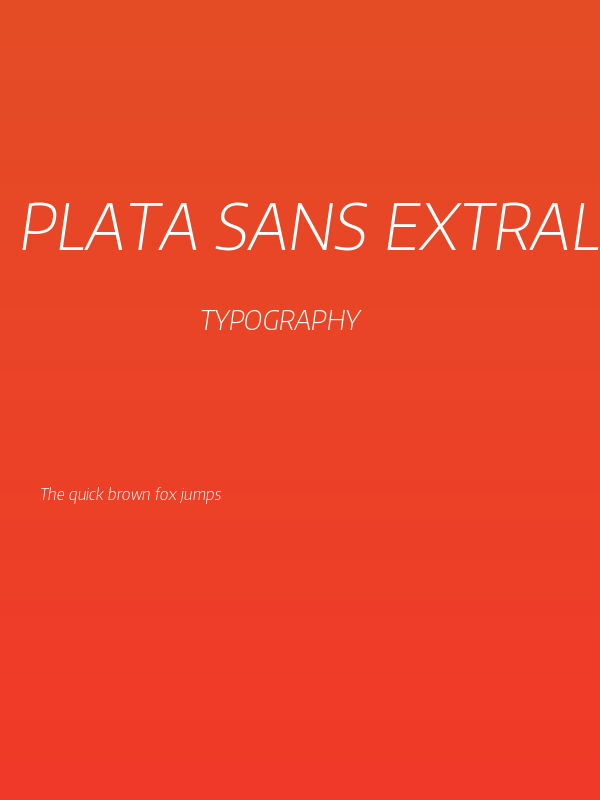 Plata Sans ExtraLight Italic Poster