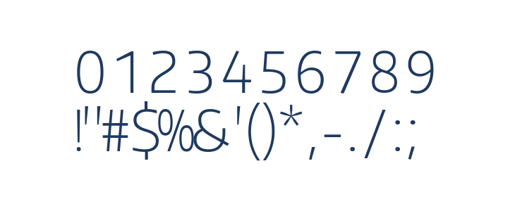 Plata Sans ExtraLight Other Characters