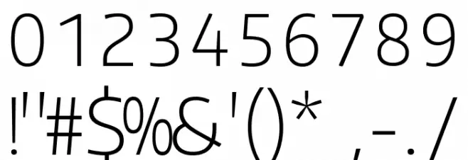 Plata Sans ExtraLight Font OTHER CHARS