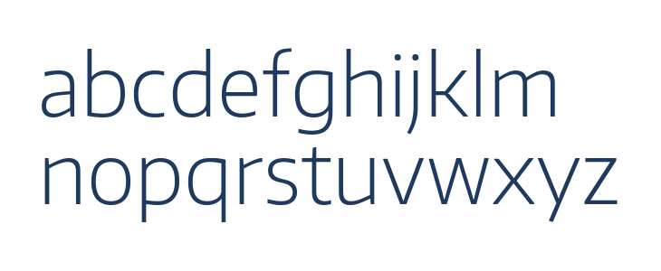 Plata Sans ExtraLight Lowercase