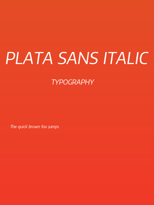 Plata Sans Italic Poster