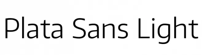 Plata Sans Light  Frei Schriftart Herunterladen