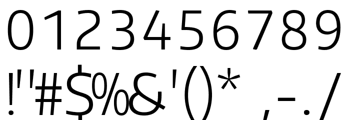 Plata Sans Light Font OTHER CHARS