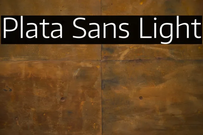 Plata Sans Light Example 2
