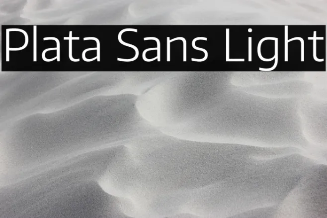 Plata Sans Light Example 3