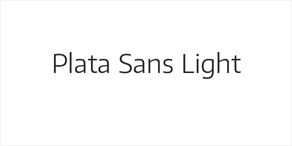 Plata Sans Light Logo