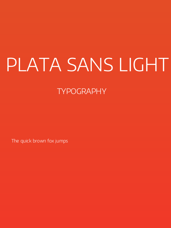 Plata Sans Light Poster