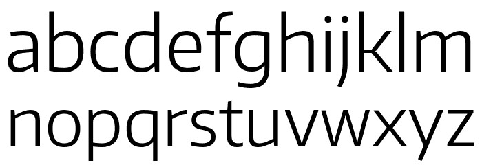 Plata Sans Light Font LOWERCASE