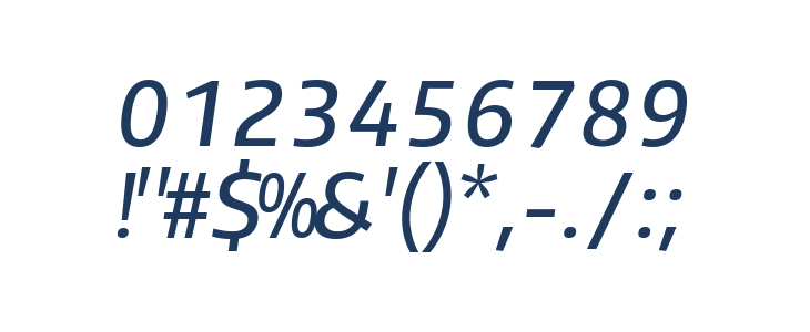 Plata Sans Medium Italic Other Characters