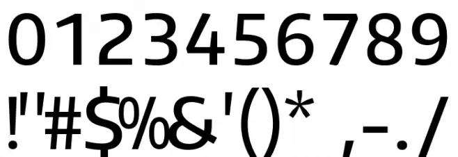 Plata Sans Medium Font OTHER CHARS