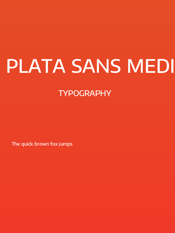 Plata Sans Medium Poster