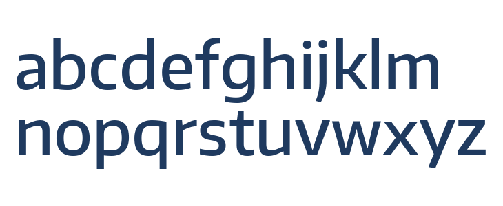 Plata Sans Medium Lowercase