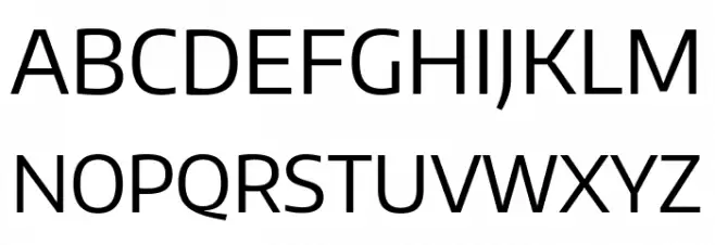 Plata Sans Regular Schriftart Groß