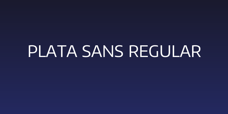Plata Sans Regular Social Header