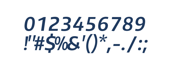 Plata Sans SemiBold Italic Other Characters