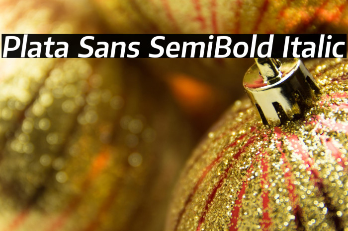 Plata Sans SemiBold Italic Example 3