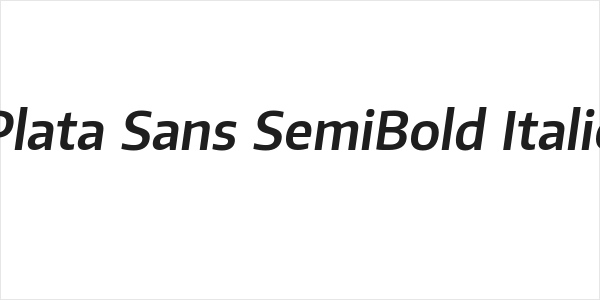Plata Sans SemiBold Italic Logo