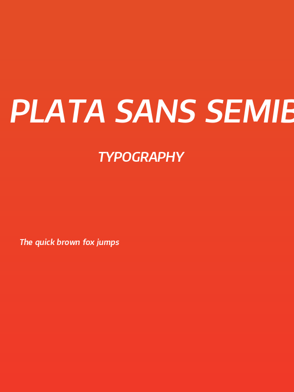 Plata Sans SemiBold Italic Poster