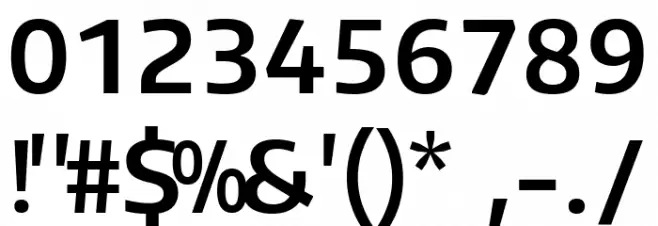 Plata Sans SemiBold Font OTHER CHARS